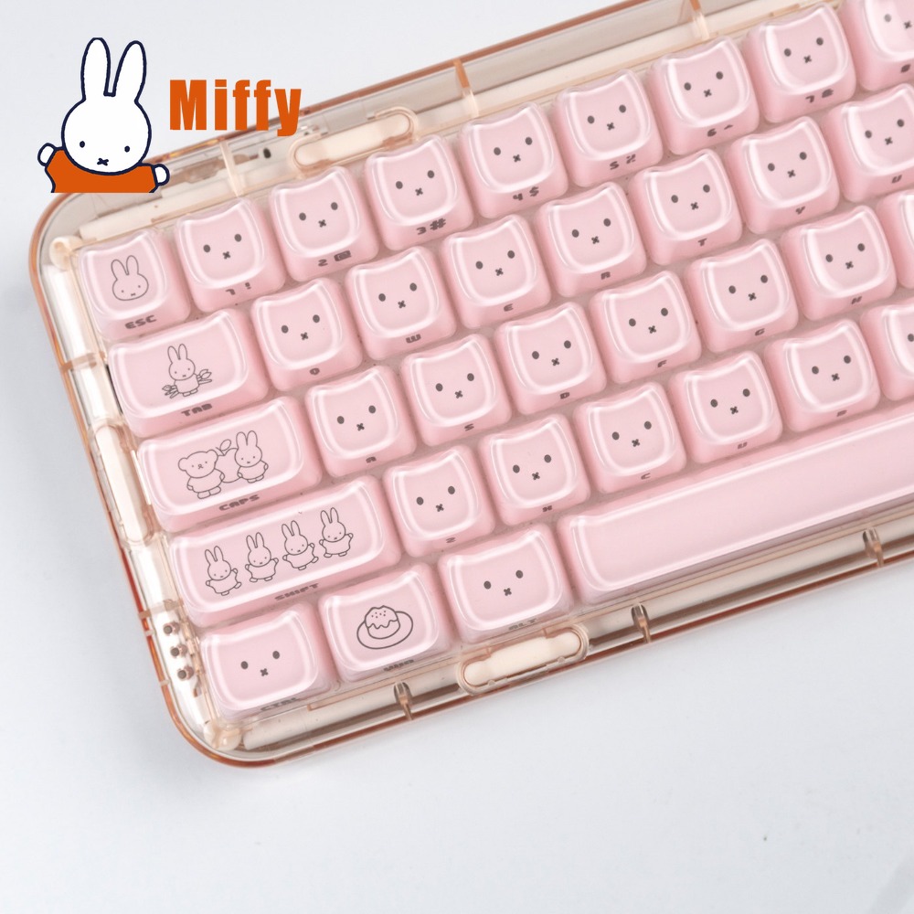 Kawaii Miffy Keycaps Cute Rabb - Gaming Accessories Aesthetic recension och pris