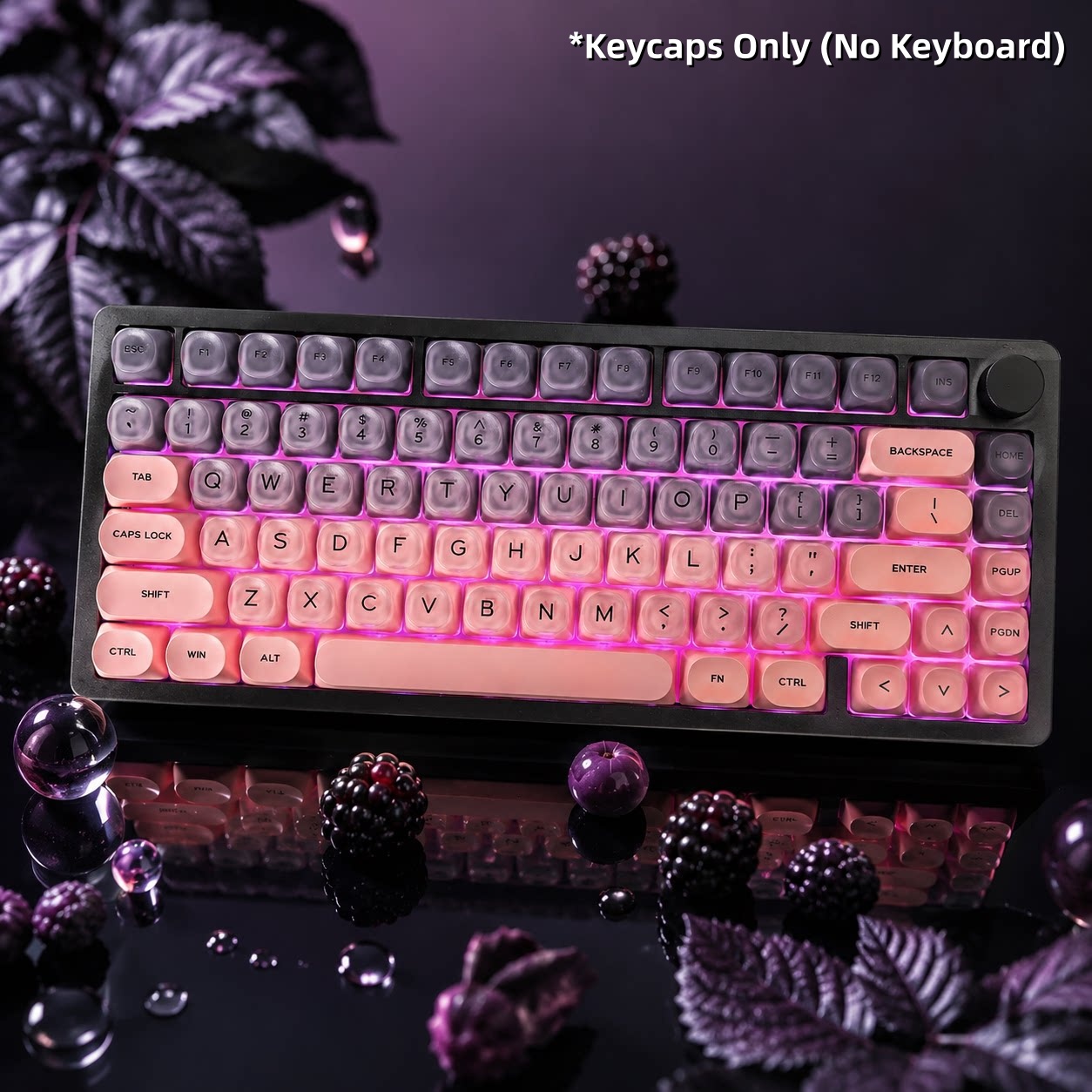 Black Pink Gradient Crystal Ke - Gaming Accessories Aesthetic recension och pris
