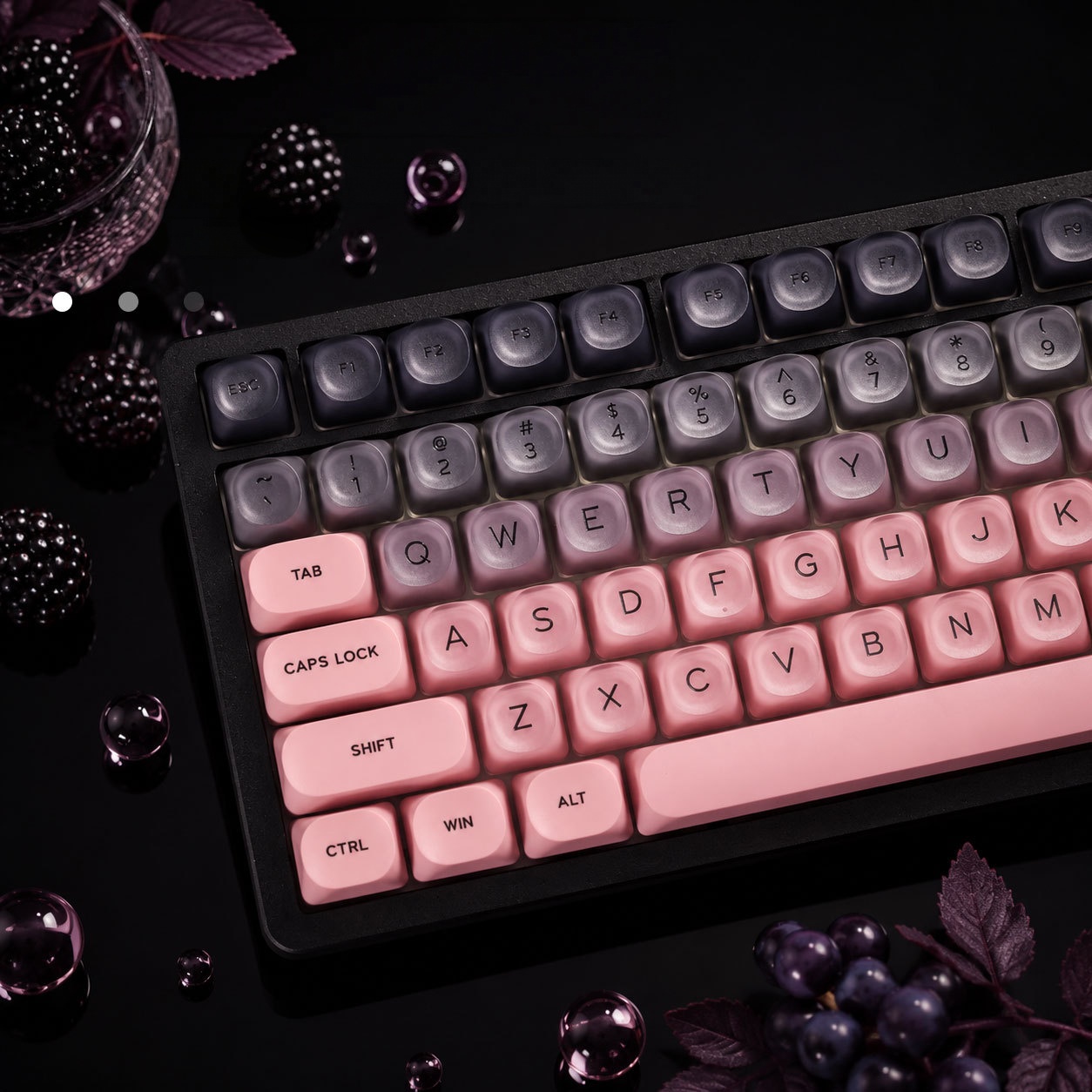 Black Pink Gradient Crystal Ke - Gaming Accessories Aesthetic recension och pris