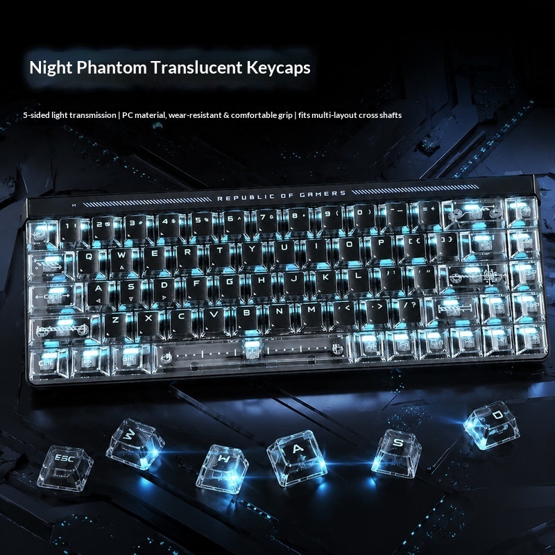 Transparent Backlit Keycaps OE - Gaming Accessories Aesthetic recension och pris