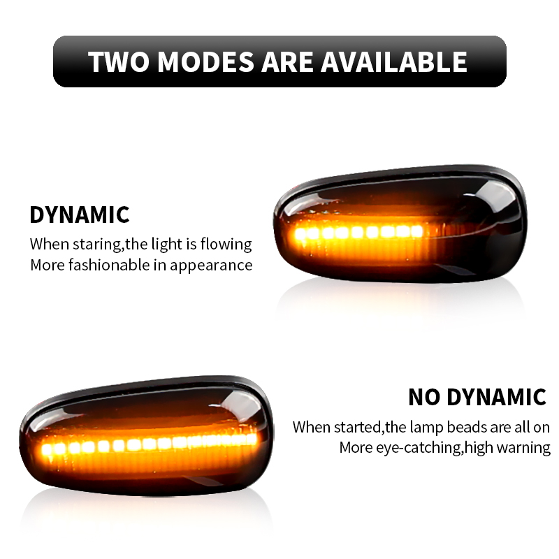 2PCS LED Dynamic Side Marker L - Gaming Accessories Rack recension och pris