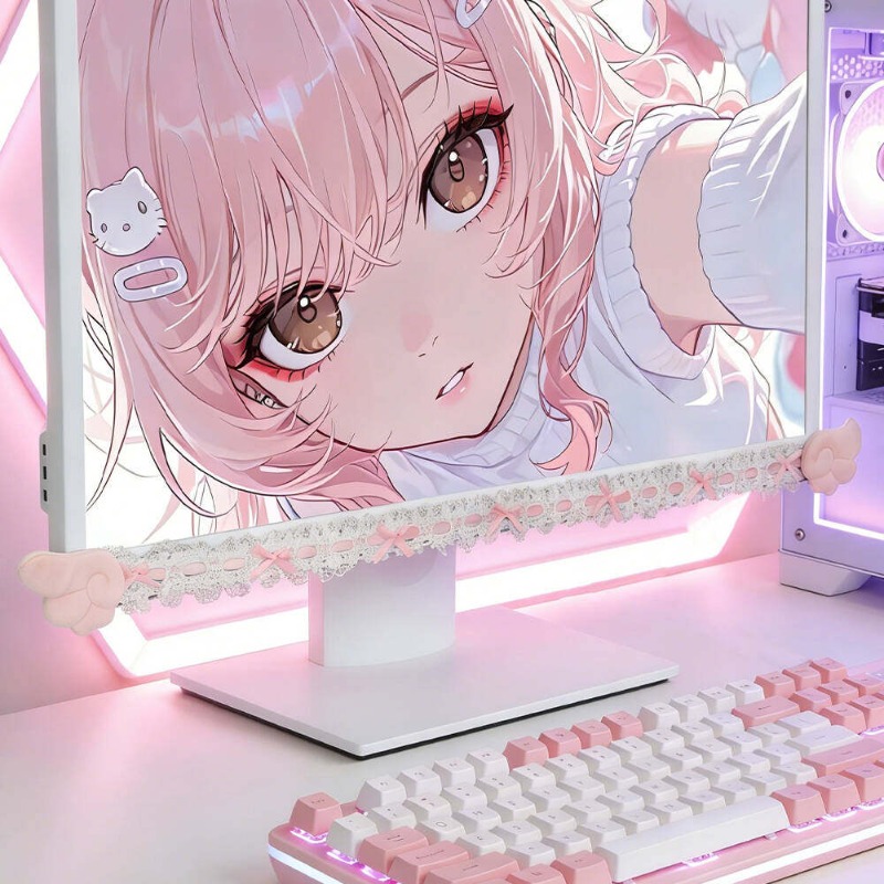 Cute Lace Monitor Frame Decor  - Accessories For Your Gaming Room recension och pris