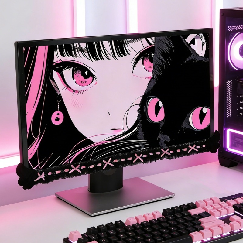 Cute Lace Monitor Frame Decor  - Accessories For Your Gaming Room recension och pris