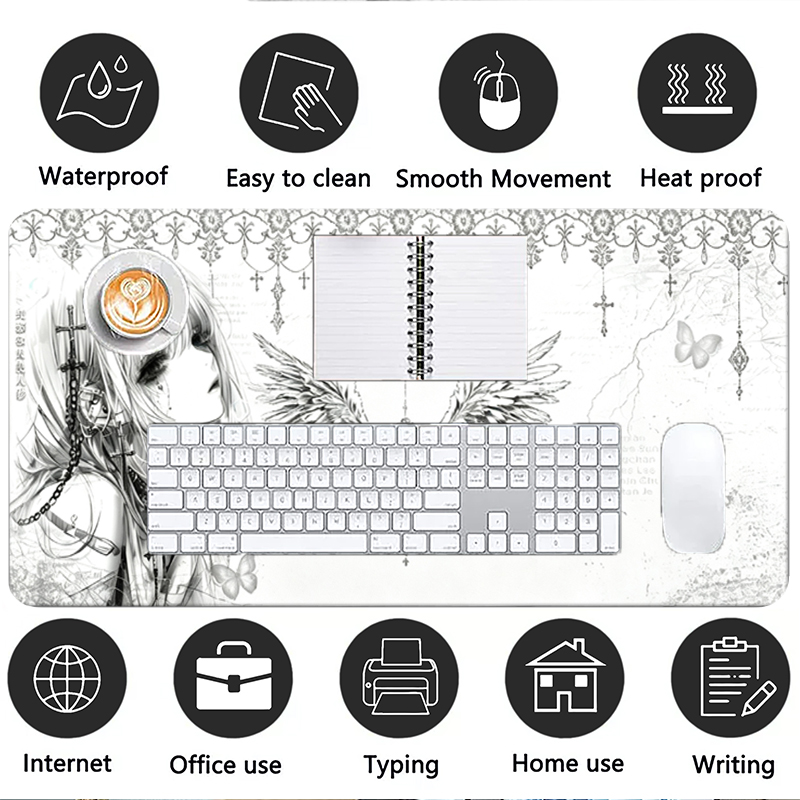 Leather Mousepad Black White A - Gaming Accessories Rack recension och pris