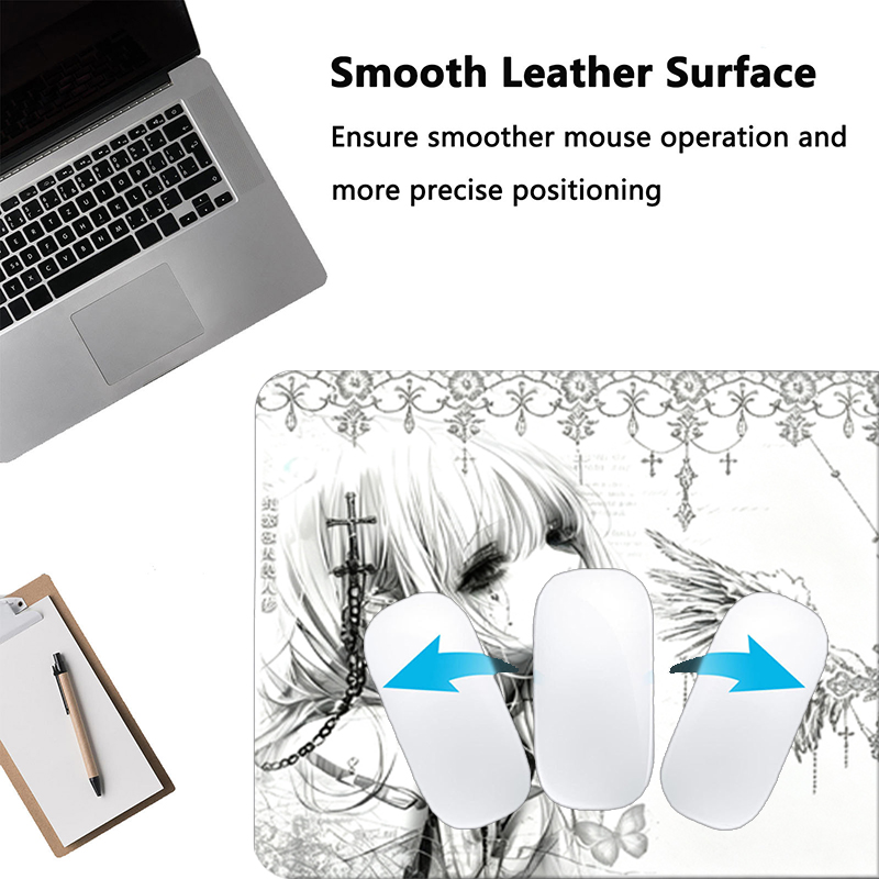 Leather Mousepad Black White A - Gaming Accessories Rack recension och pris