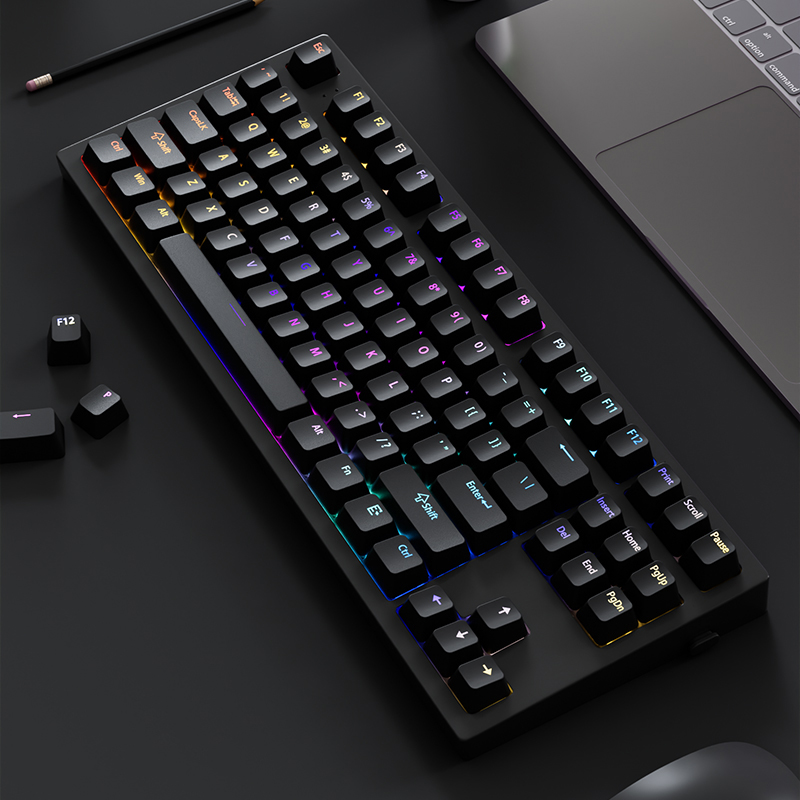 130+ Keys Black Custom Double  - Gaming Accessories Aesthetic recension och pris